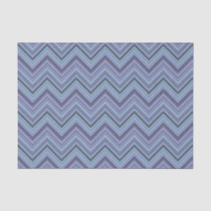 Blue-Grey Zigzag Stripes Seidenpapier