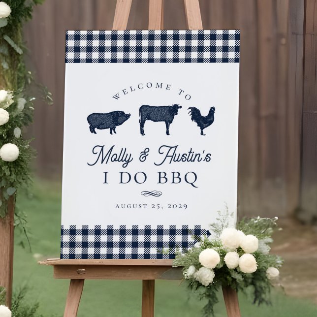 Blue GRILLEN Wedding oder Paare Dusche Begrüßungsz Poster (Von Creator hochgeladen)