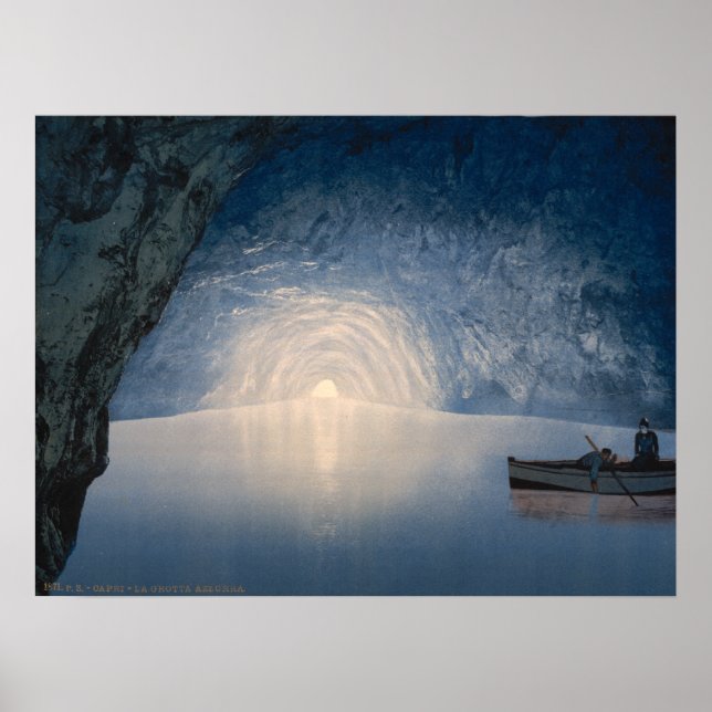 Blue Grotto, Insel Capri, Kampanien, Italien Poster (Vorne)
