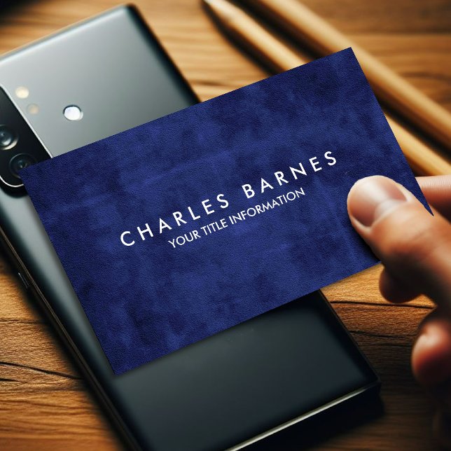 Blue Grunge Business Card Visitenkarte (Von Creator hochgeladen)