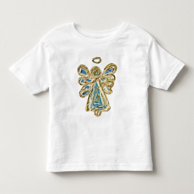 Blue Guardian Angel Custom Holiday Art Shirt (Vorderseite)