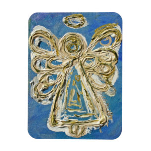 Blue Guardian Angel Custom Magnet Art Malerei