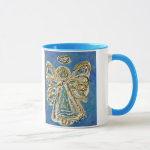 Blue Guardian Angel Holiday Tasse oder Cup