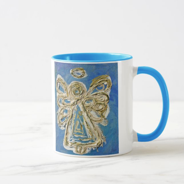 Blue Guardian Angel Holiday Tasse oder Cup (Rechts)