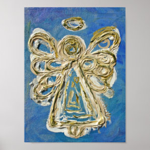 Blue Guardian Angel Poster Art Prints