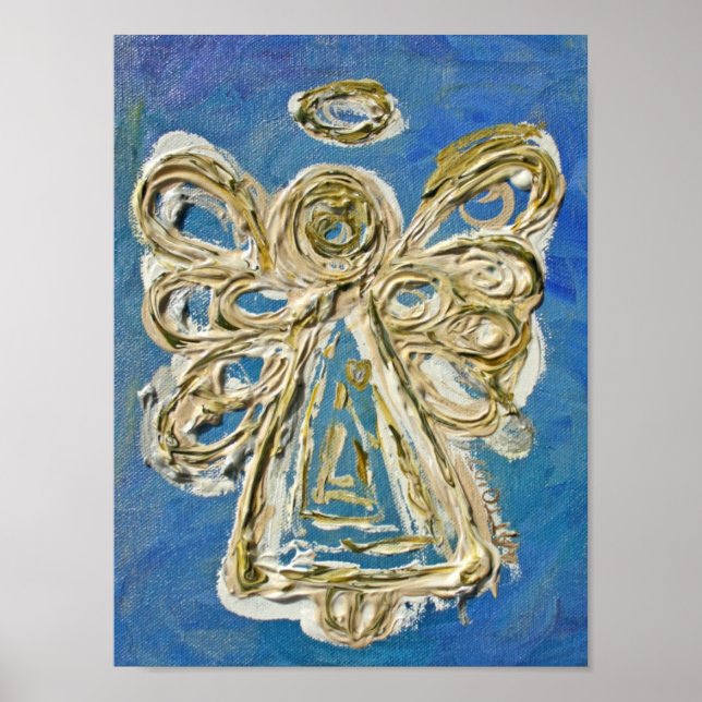 Blue Guardian Angel Poster Art Prints (Vorne)