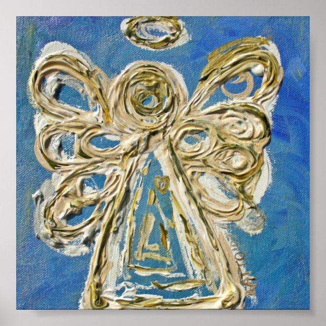 Blue Guardian Angel Poster Art Prints (Vorne)