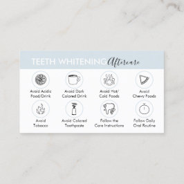 Blue Guide for Teeth Whitening Aftercare Tipps Visitenkarte