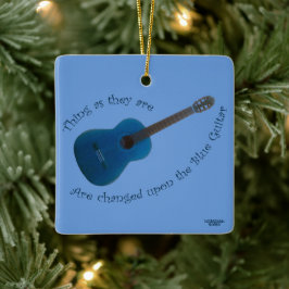 Blue Guitar Keramikornament