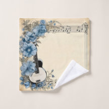 Blue Guitar Musiknotens Blume