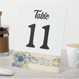 Blue Guitar Musiknotens Blume Sockelschild