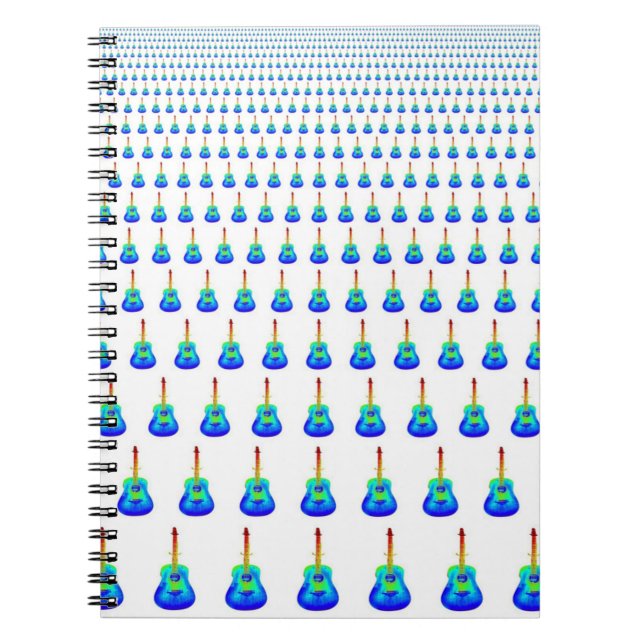 Blue Guitars Spiral Notebook Notizblock (Vorderseite)