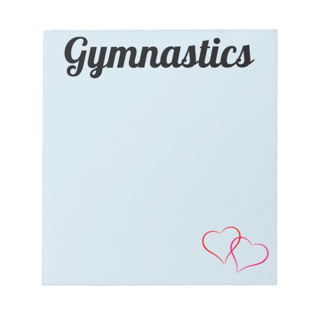Blue Gymnastics Notepad Notizblock (Vorderseite)