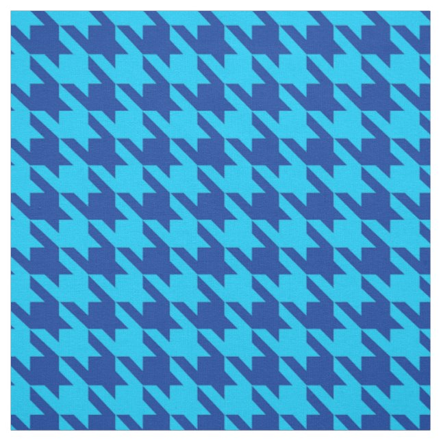 Blue Hahnentrittmuster Kariert Karo Stoff (Muster)