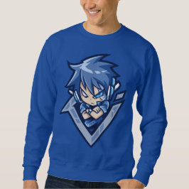 Blue hair boy sweatshirt