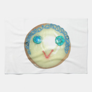 Blue Hair Emoji Art Print/Graphic Handtuch