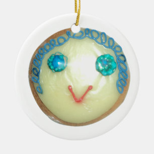 Blue Hair Emoji Art Print/Graphic Keramik Ornament