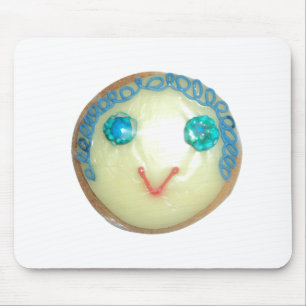 Blue Hair Emoji Art Print/Graphic Mousepad