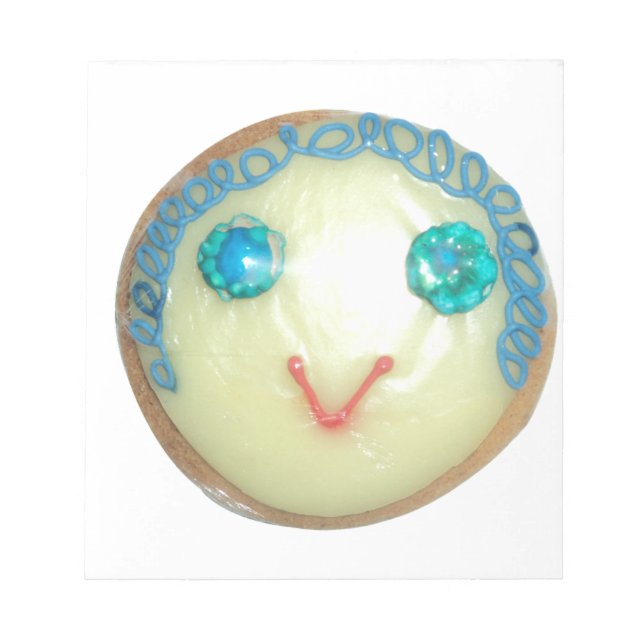 Blue Hair Emoji Art Print/Graphic Notizblock (Vorderseite)