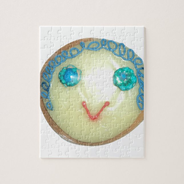 Blue Hair Emoji Art Print/Graphic Puzzle (Vertikal)