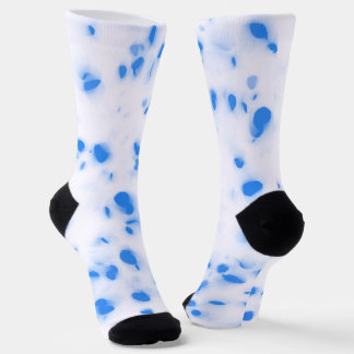 Blue Halftone Polka Sustainable Premium Crew Socks Socken