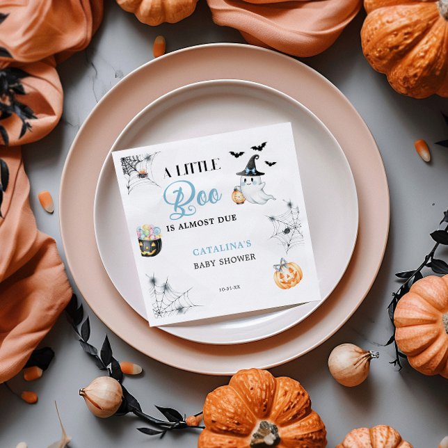 Blue Halloween Ghost Baby Dusche Serviette (Von Creator hochgeladen)