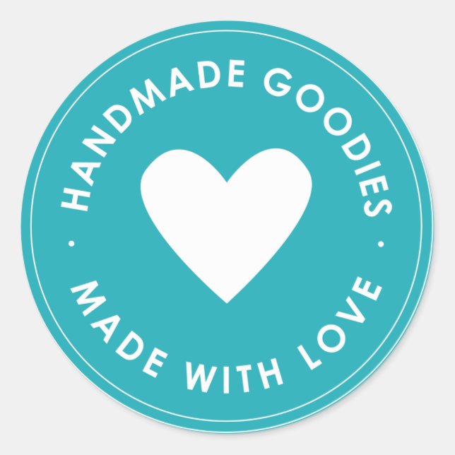 Blue Handmade Goodies Sticker (Vorderseite)