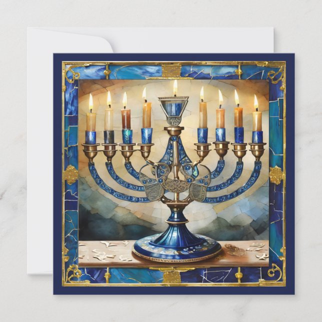 Blue Hanukkah Menorah (Vorderseite)