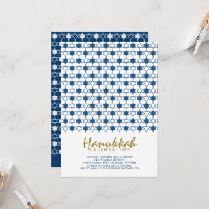 Blue Hanukkah Stars von David Pattern Holiday Part Einladung