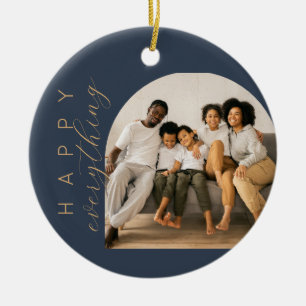 Blue Happy Alles Keramik Ornament