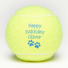 Blue Happy Barkday Geburtstag Pet Dog Toy Tennisbälle