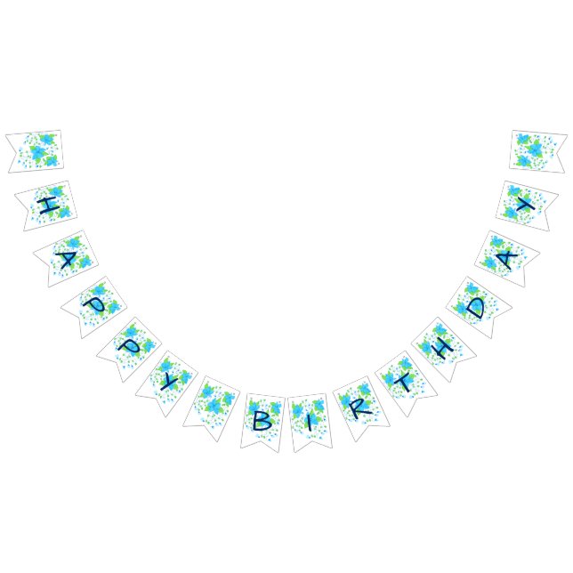 Blue Happy Birthday Banner (Alle)