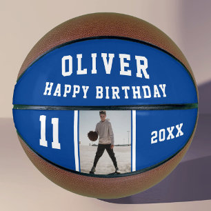 Blue Happy Birthday Foto Basketball