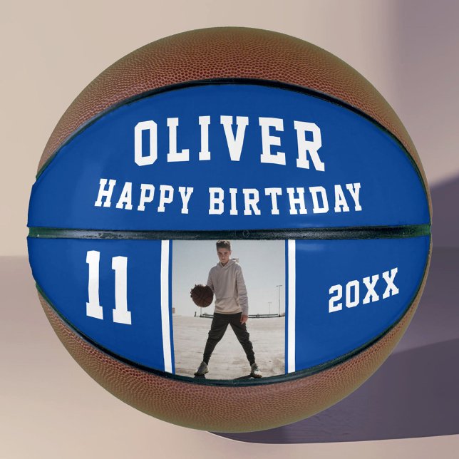 Blue Happy Birthday Foto Basketball (Von Creator hochgeladen)