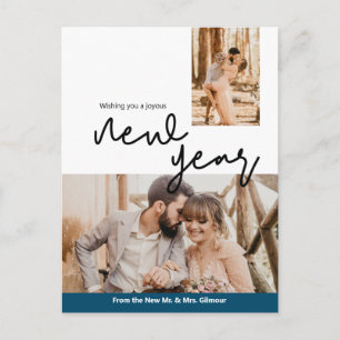 Blue Happy New Year New Week Neuigkeiten Mr. und M Postkarte