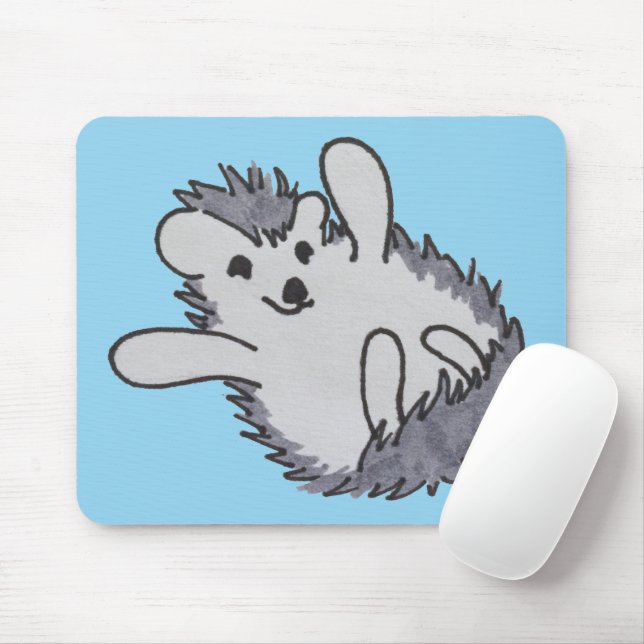 Blue Happy Niedlich Igel Mousepad (Mit Mouse)