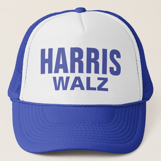 Blue Harris Walz Truckerkappe (Vorderseite)