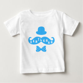 Blue Hat Mustache Lässig Baby Boy T - Shirt