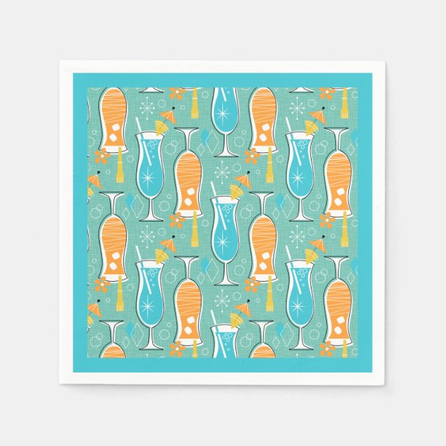 Blue Hawaii and Tropical Itch - Bg Turquoise Serviette (Vorderseite)