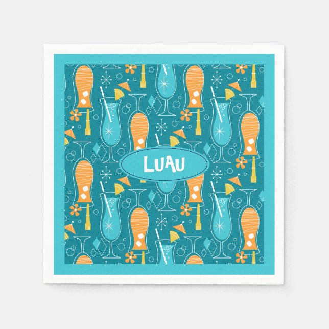 Blue Hawaii and Tropical Itch Serviette (Vorderseite)