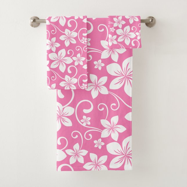 BLUE HAWAII (BUBBLEGUM PINK) BADHANDTUCH SET (Insitu)