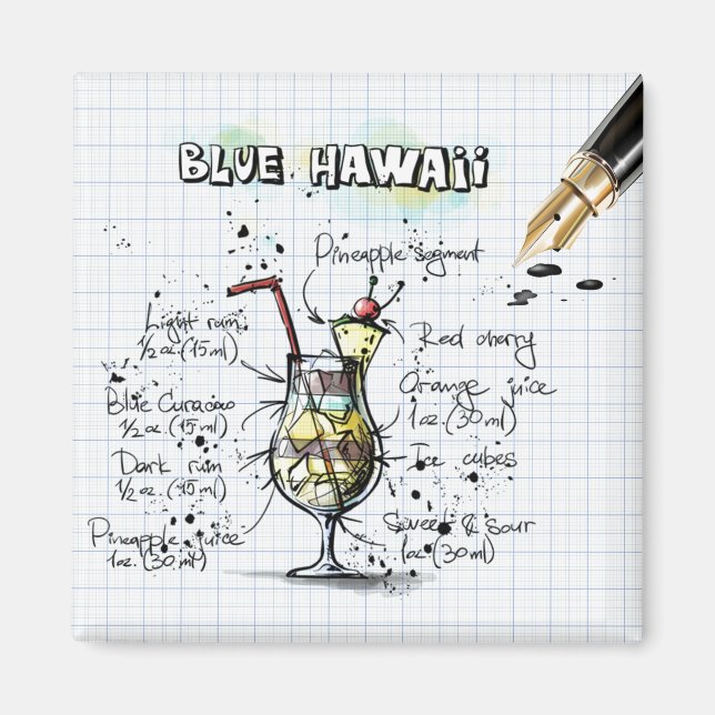 Blue Hawaii Magnet (Vorne)