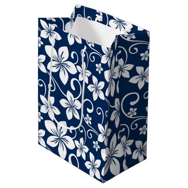 BLUE HAWAII (NAVY BLUE) MITTLERE GESCHENKTÜTE (Vorderseite Schrägansicht)