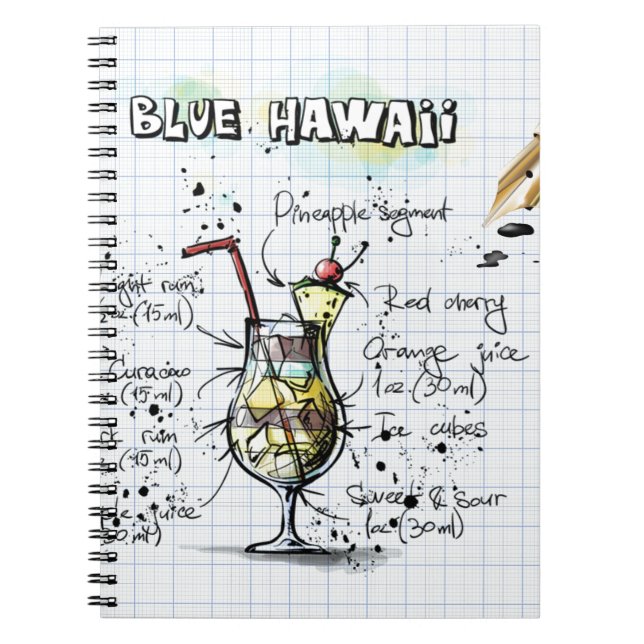 Blue Hawaii Notizblock (Vorderseite)