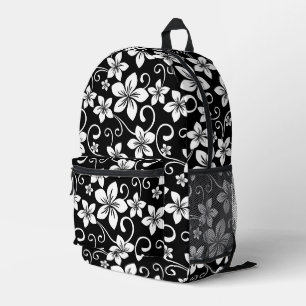 BLUE HAWAII PATTER IN SCHWARZ BEDRUCKTER RUCKSACK