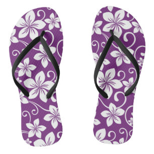 BLUE HAWAII (PLUM) FLIP FLOPS