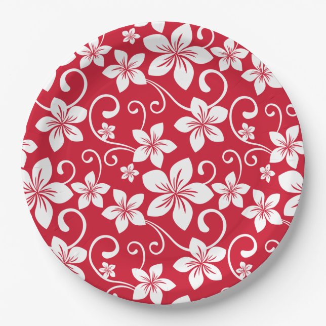 BLUE HAWAII (RED) PAPPTELLER (Vorderseite)