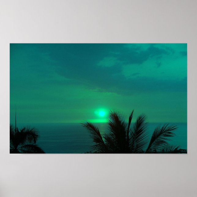 Blue Hawaii Sunset Poster (Vorne)