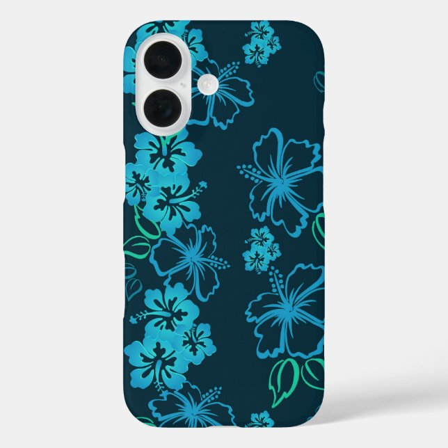 Blue Hawaiian Hibiskus Phone Case (Rückseite)
