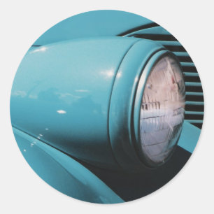 Blue Headlight Runder Aufkleber